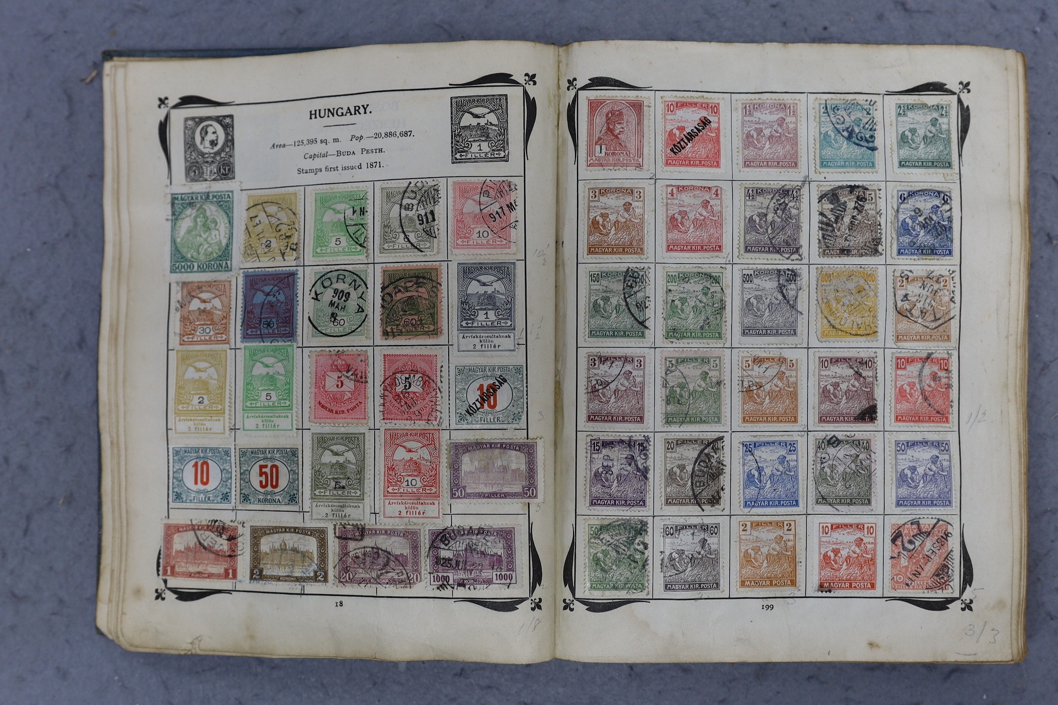 Stamps: Great Britain and British Commonwealth in four albums, with 3x 1penny black used, 1891 £1 green used, 1penny Mulready used, plus Gibraltar, India, Australian, and United States